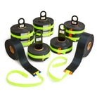 Pickleball Full Court set of temporary roll down lines in pairs on carry poles