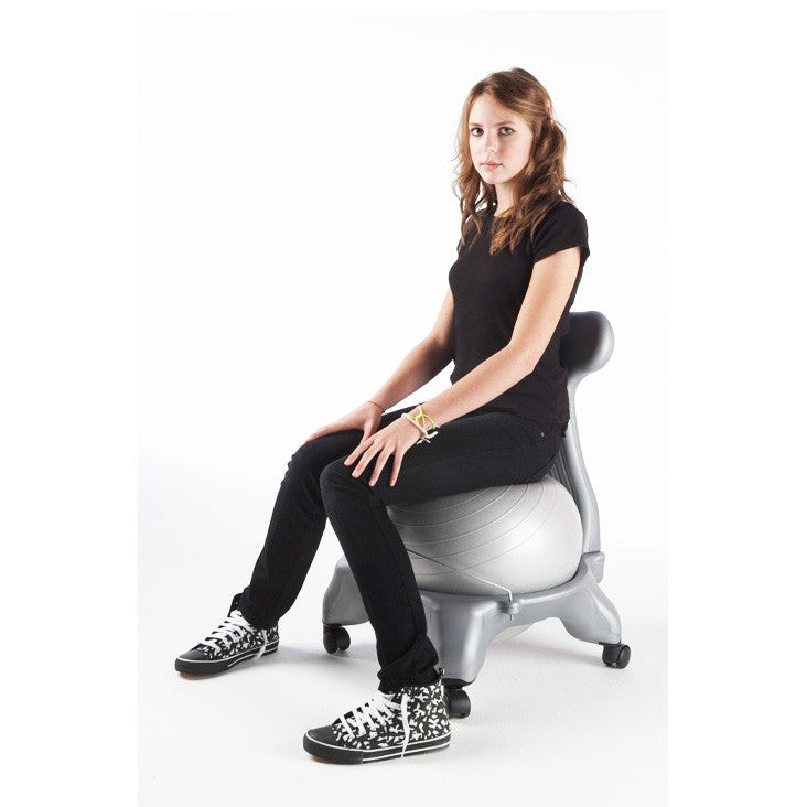 Fitness Balance Ball Chair in silver