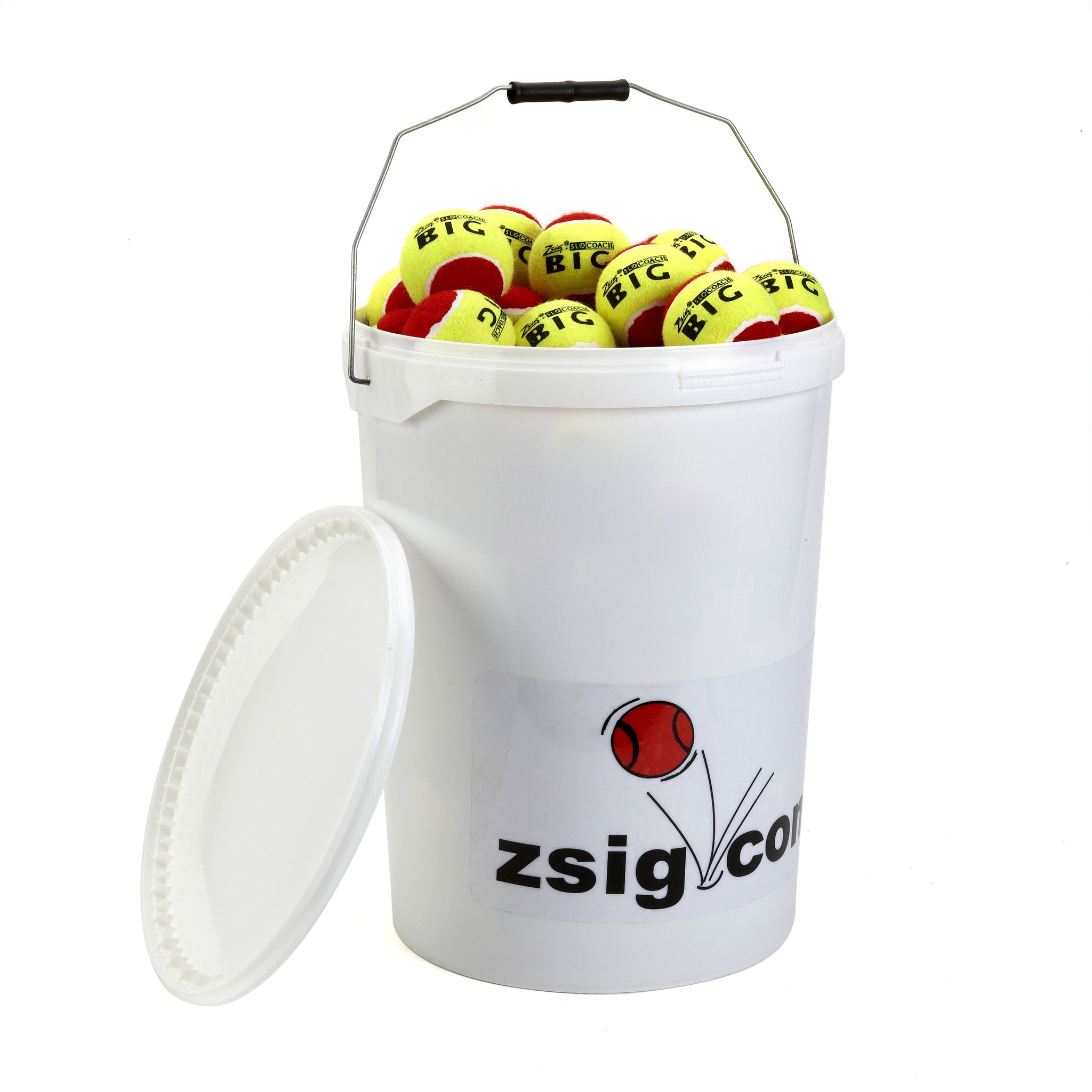 Zsig Slocoach Big Red Mini Tennis Ball Bucket of 6 dozen balls