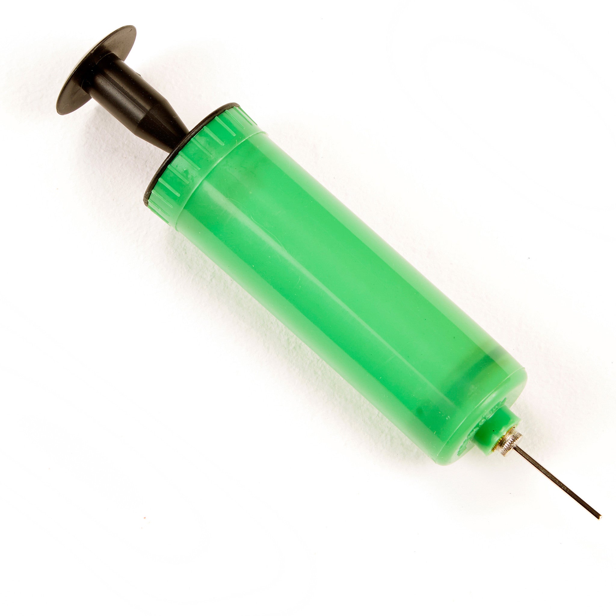 Green Needle Pump for sports ball inflation.