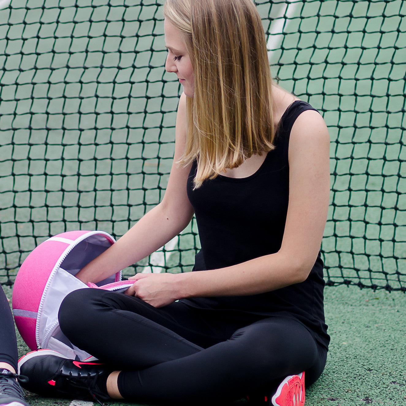 Cool back pack designs. Pink tennis ball.