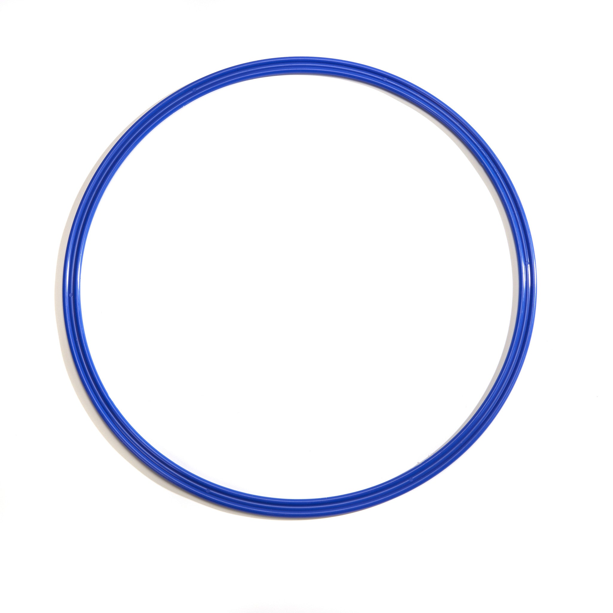 Large blue 50cm flat hoop for sports coaching & training.