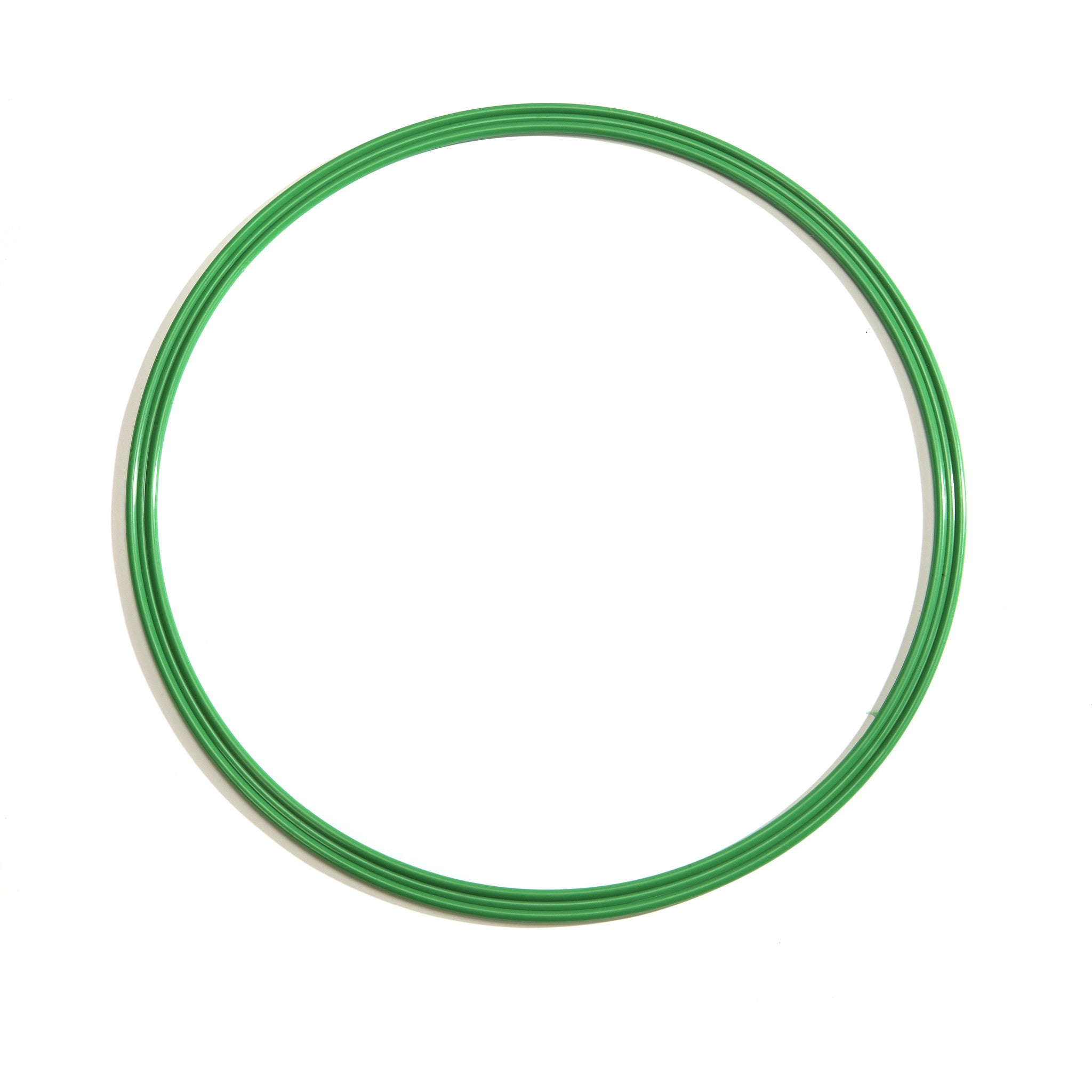 Large green 50cm flat hoop for sports coaching & training.