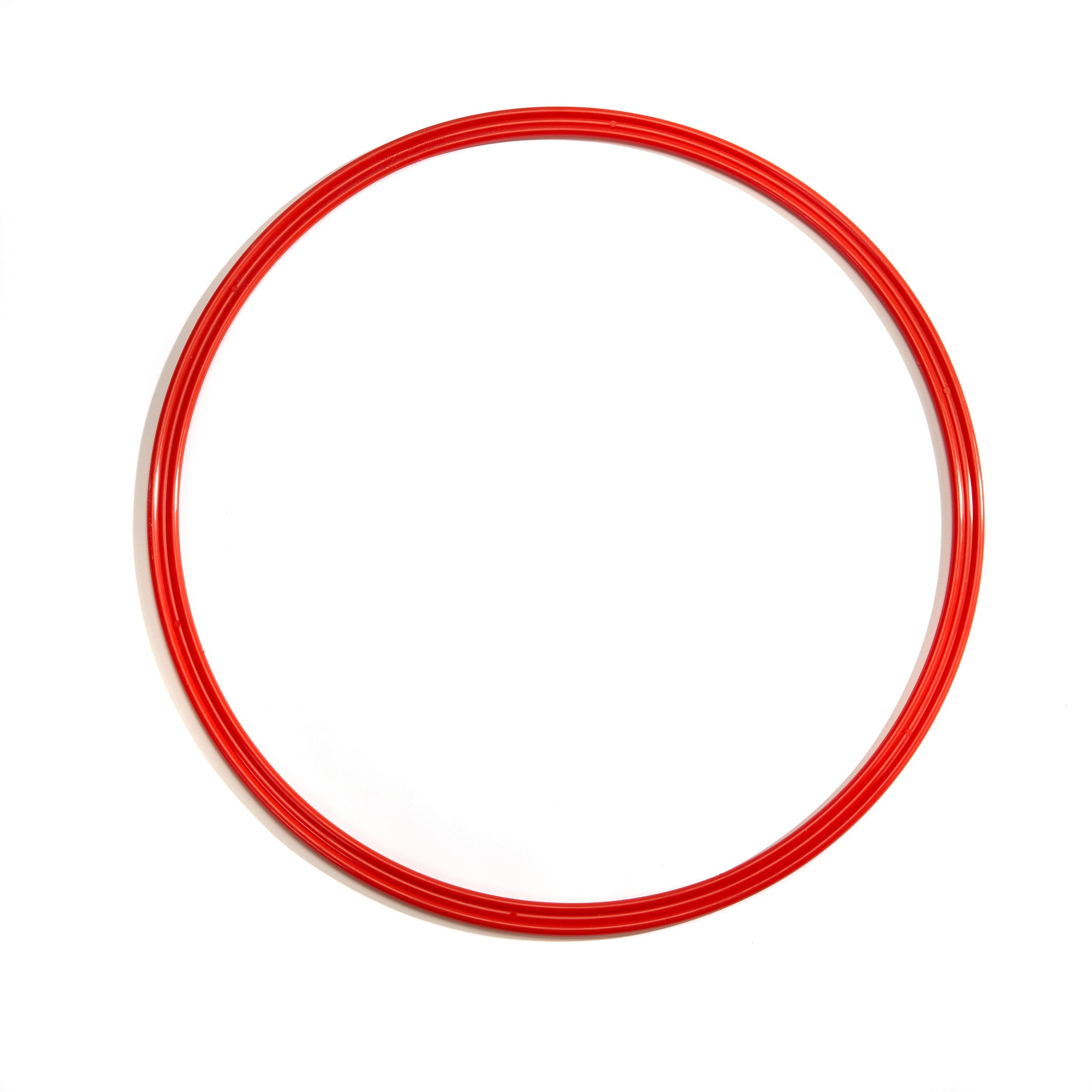 Large red 50cm flat hoop for sports coaching & training.