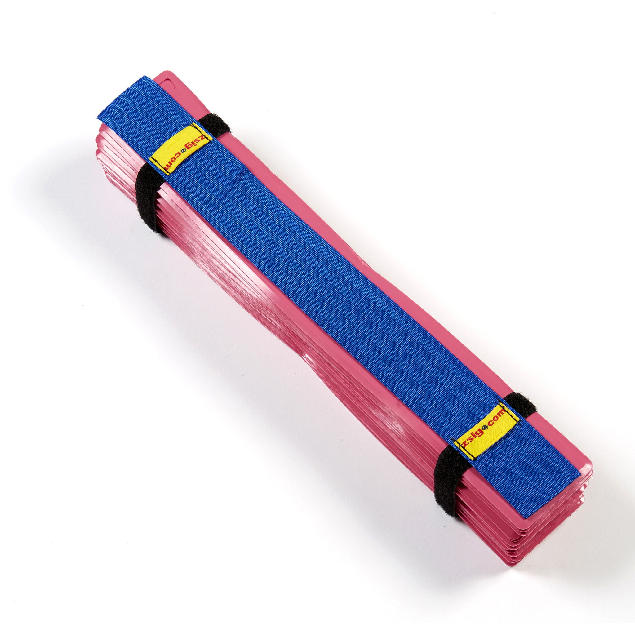 Throw Down Lines in pink. Set of 24 tennis marker lines with carry harness.