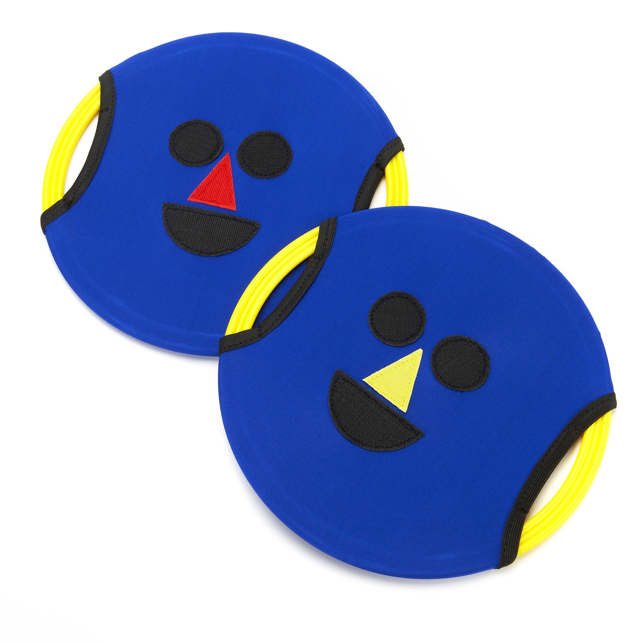 Early Years Coaching Aid. Easy Catch Happy Faces have a velcro stocky side, and a smooth, more challenging side.
