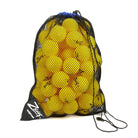 Zsig Matchplay 8 yellow cut foam Mini Tennis Balls in a handy 5-dozen drawstring carry bag