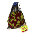 Zsig Slocoach Big Red Mini Tennis Ball Drawstring Net Bag with 5 dozen balls