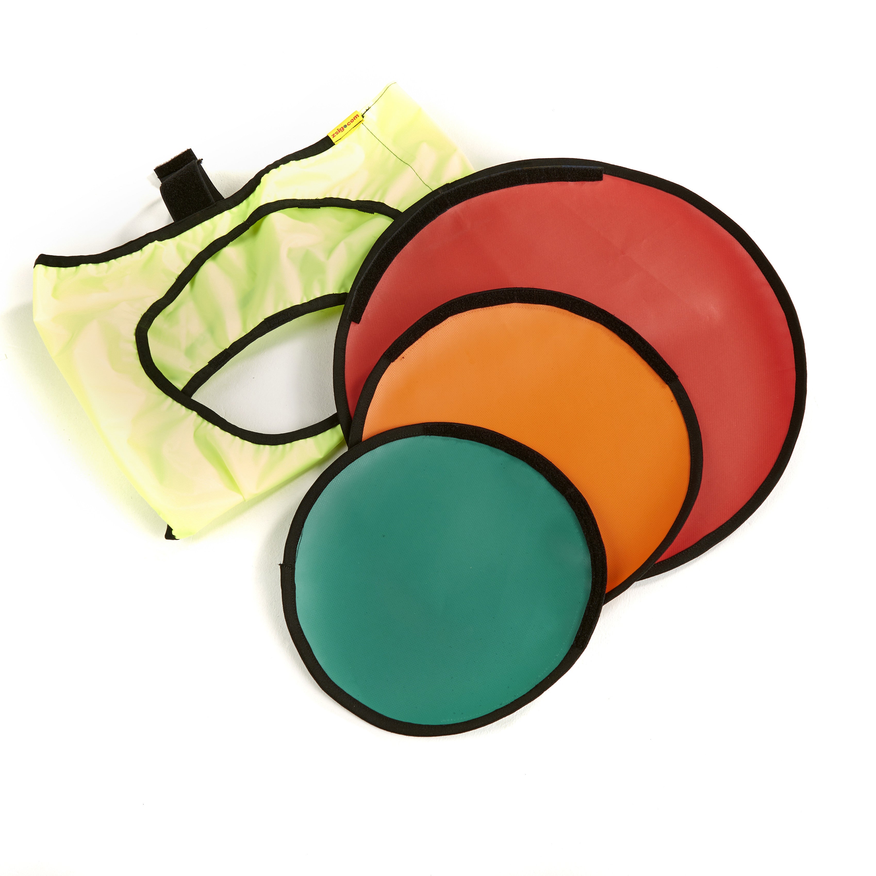 Tennis Coaching Aid Spot On Target Trainer net and spots folded.