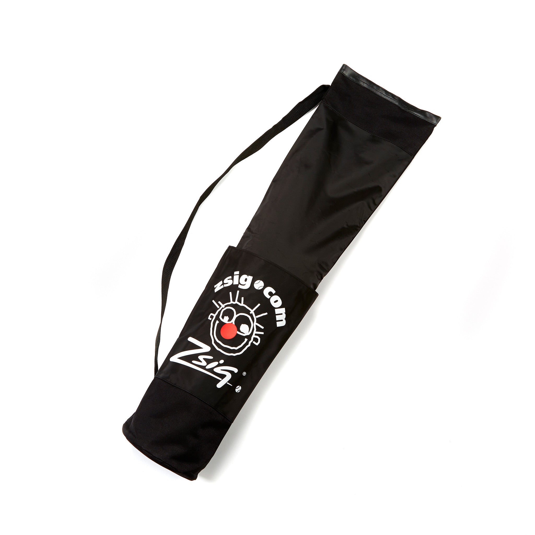 Multisport portable net system carry bag showing pocket for folded net