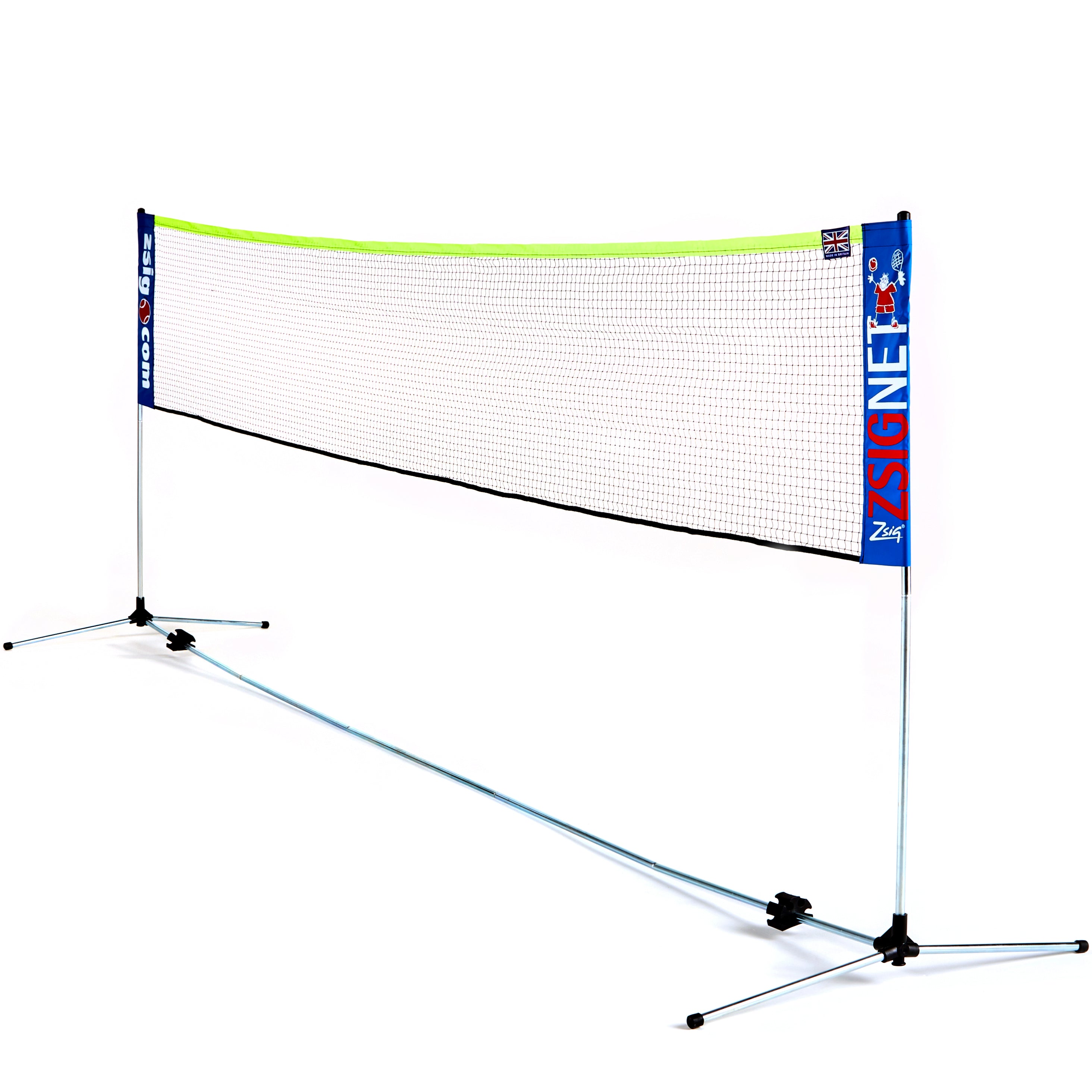 Zsig's 4.3m Badminton Net system assembled