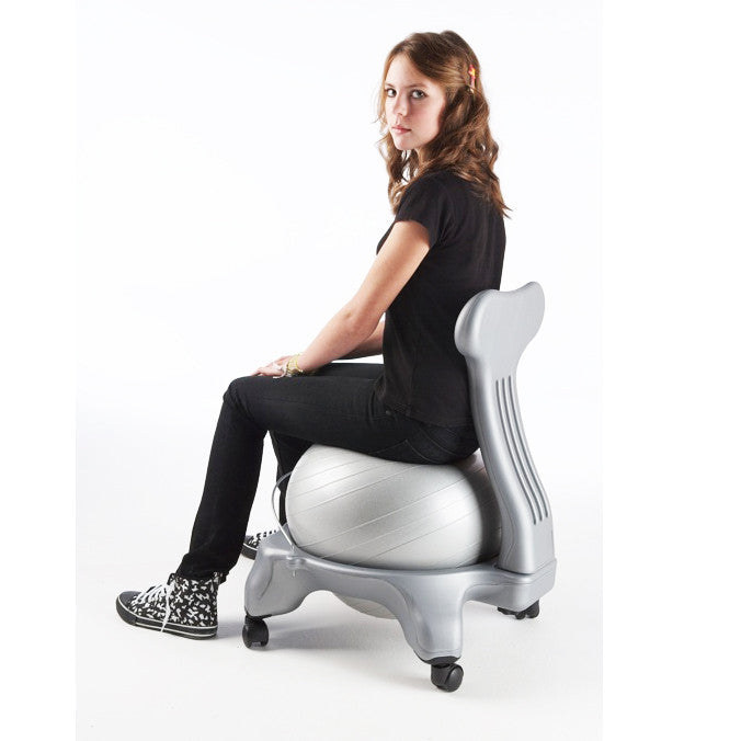 Fitness Balance Ball Chair in silver