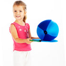 Zsig's Balloon ball has panels which stick to an Easy Catch Happy Face, & give young children more chance of a successful catch. Here, Nina has caught the Balloon Ball.