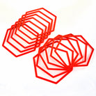 Hexahoops - set of 12 red hoops
