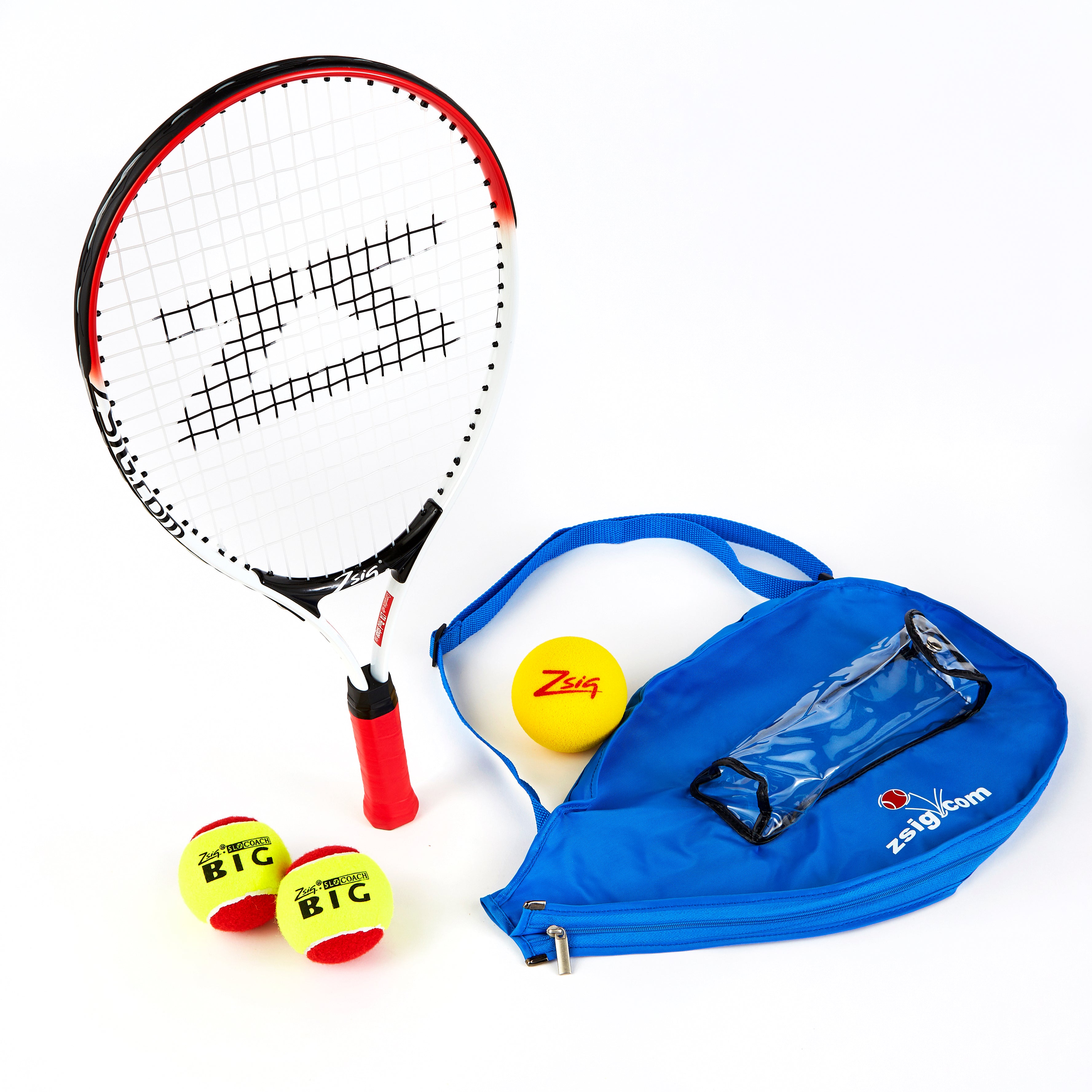 Red Mini Racket Mini Tennis | Red Stage | 21in Racket, Headcover & 3 Balls | Blue – Zsig