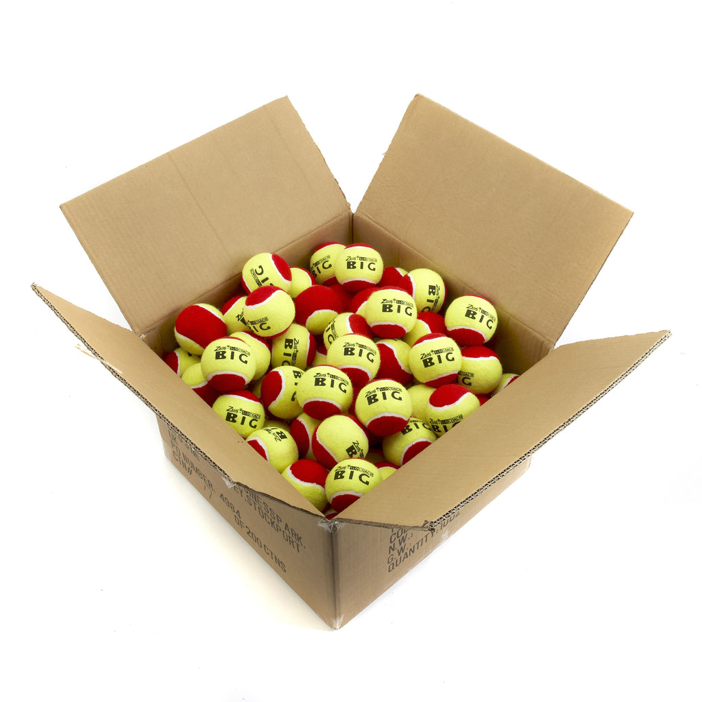 Zsig Slocoach Big Red Mini Tennis Balls in a carton of 120 balls