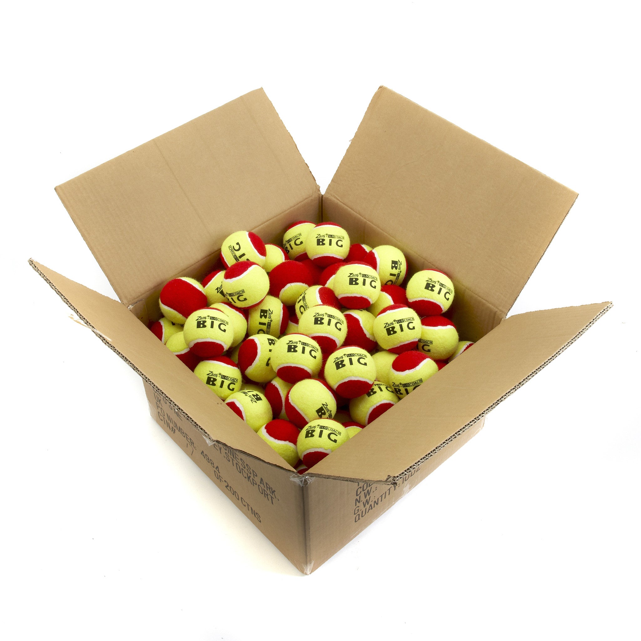Mini Tennis Balls carton of 120 Slocoach Big Red balls for Stage 3 & Red Coaching