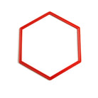 Red Flat Hexagon hoop for coaching and training.