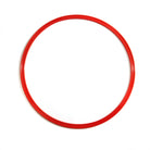 Large red 50cm flat hoop for sports coaching & training.