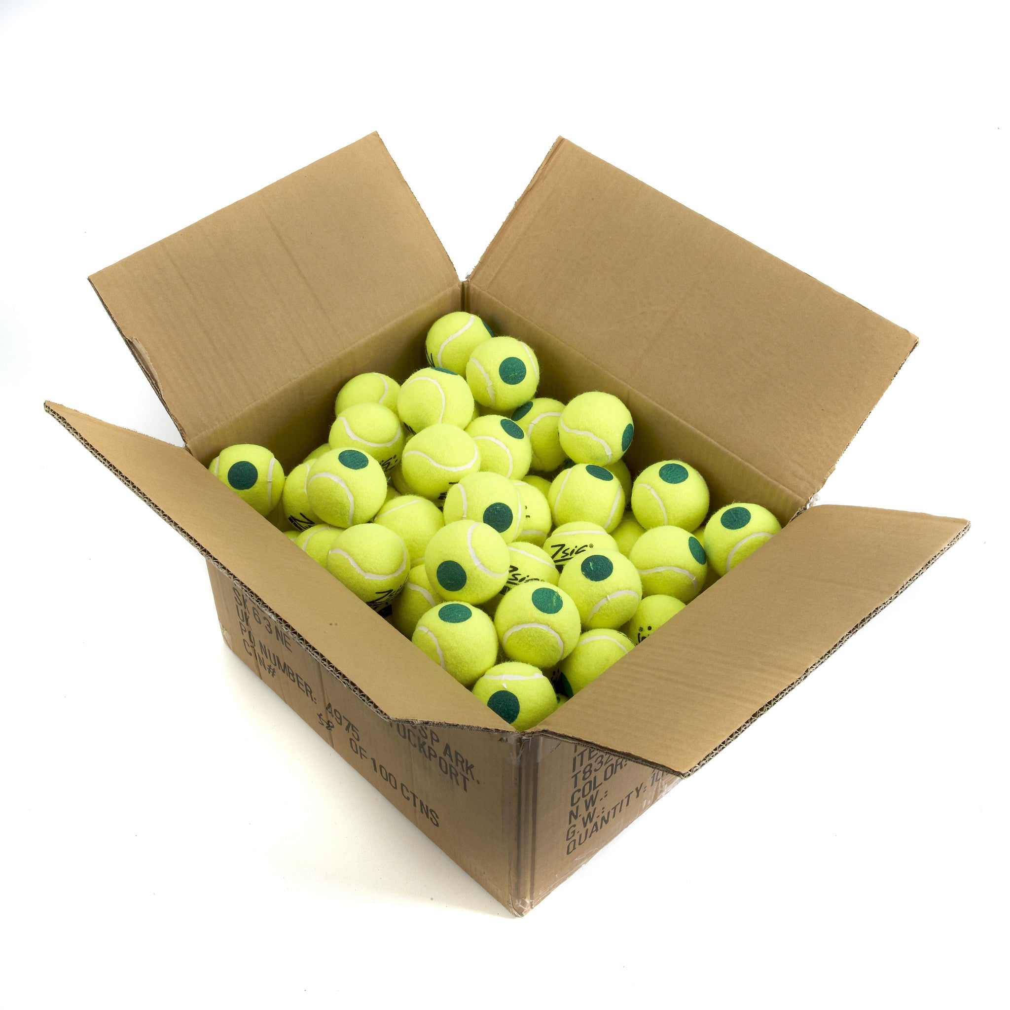 Green Dot Mini Tennis Balls. 10 Dozen Balls in a carton