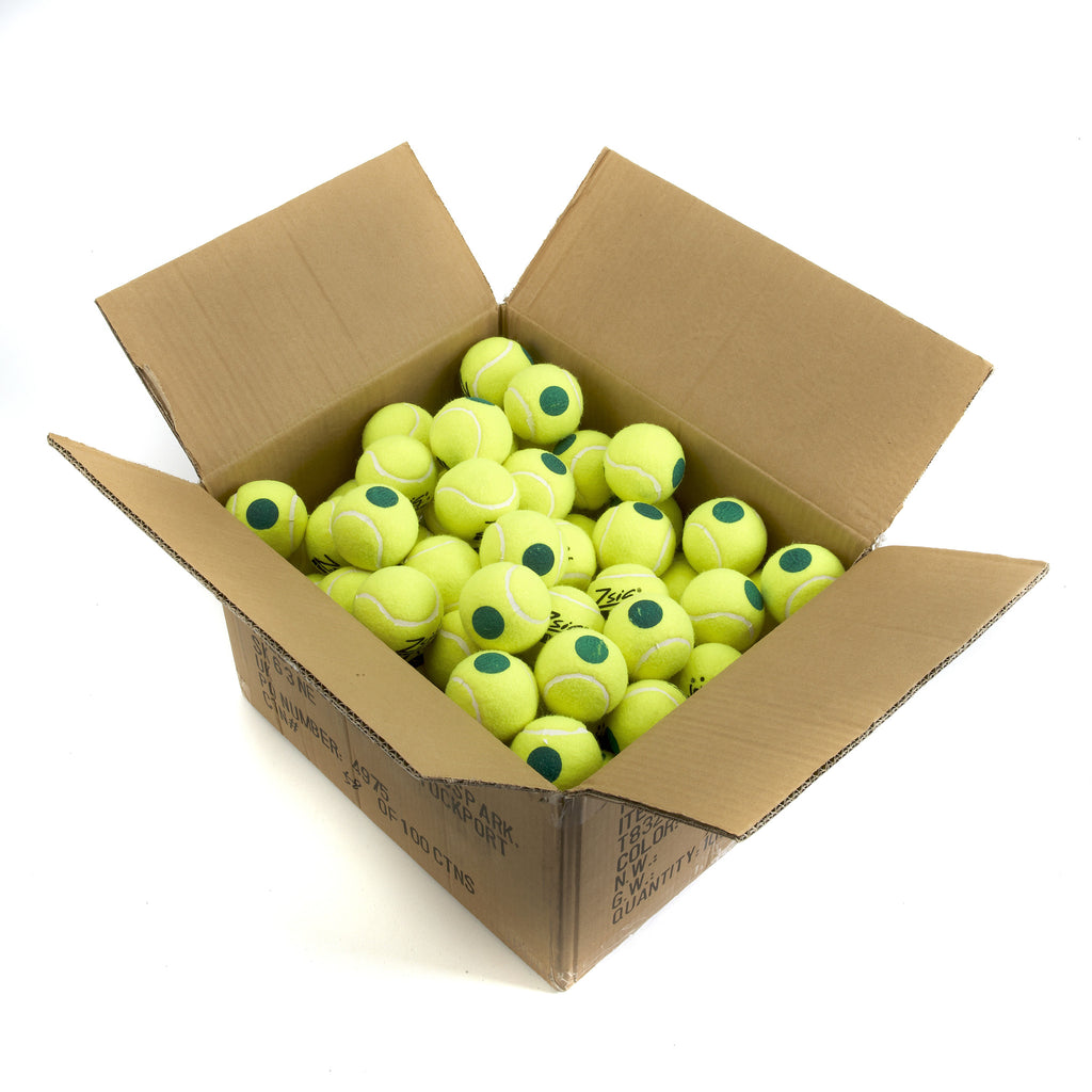 Green Dot Mini Tennis Balls. Carton of 10 Dozen balls.