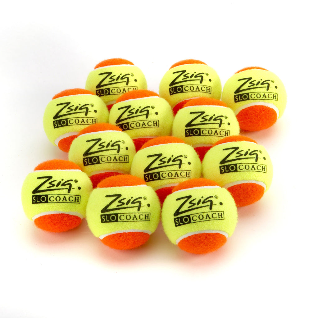 A dozen Zsig Slocoach Mini Tennis Balls