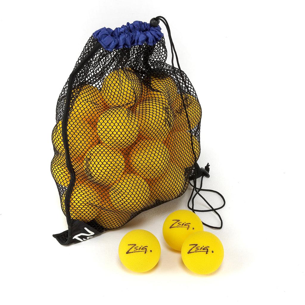 Mini Tennis Ball 5-dozen drawstring carry bag. Matchplay 8 sponge balls.