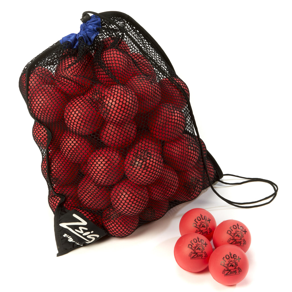 Mini Tennis Red Stage 3 Protex 8cm - 60 balls in a carry bag.