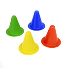 Sports Marker Cones. 4 Bendy Mini Marker Cones: red, green, orange, blue
