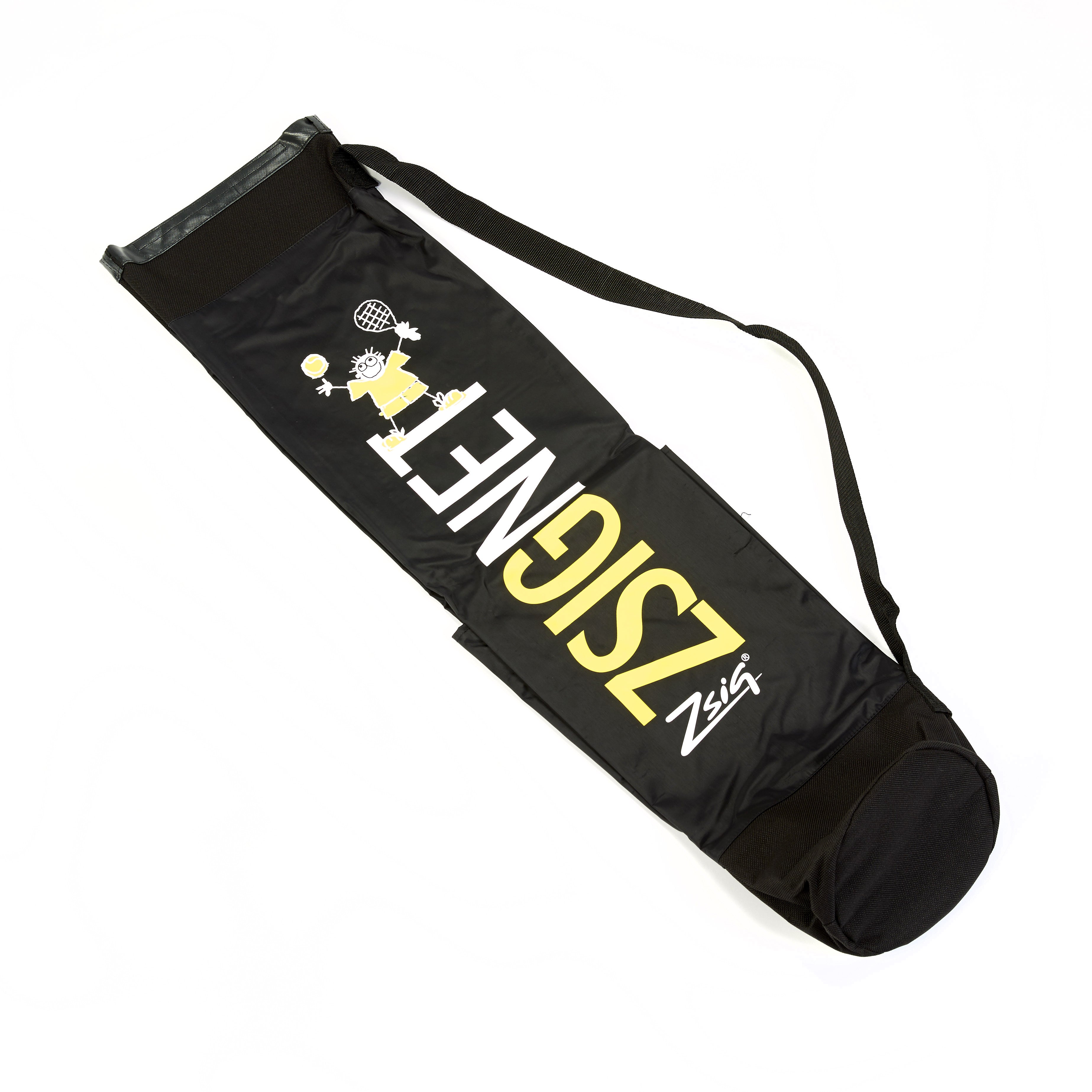 Footy Tennis shoulder bag easily carries the folded net and frame