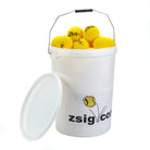 Zsig Matchplay 8 tournament Mini Tennis Balls in a 4-dozen ball bucket