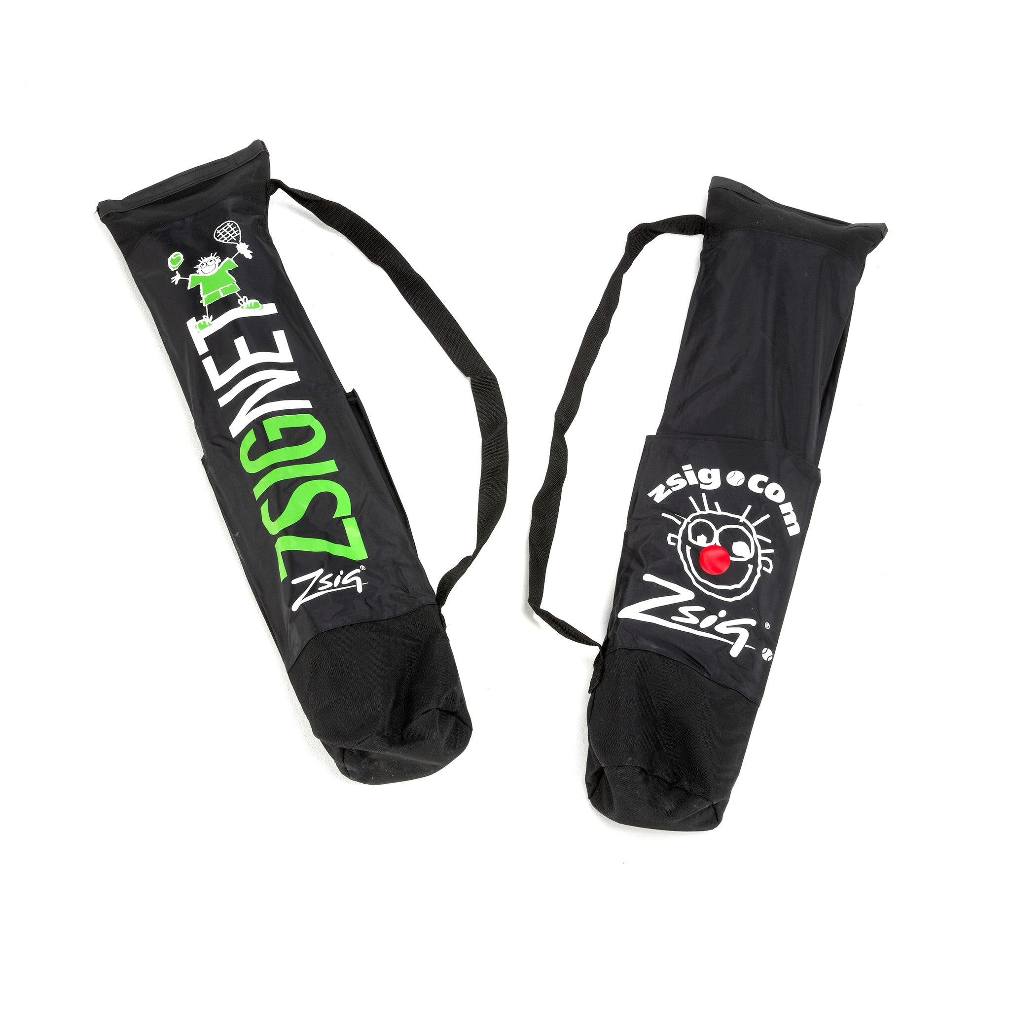 Mini Tennis Net Carry Bag for Zsignet 10 3m System - from Zsig. Shows pockets for folded net.