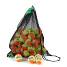 Tennis Ball 5-dozen ball drawstring carry bag. Green band, 5-dozen Slocoach Orange.
