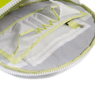 Tennis ball backpack interior design, with handy storage compartments.